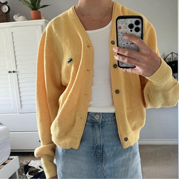 IZOD yellow cardigan - Picture 2 of 2